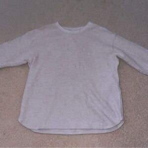 UNIQLO Light Beige Waffle Knit Top